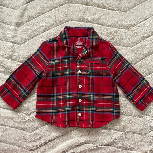 KIDS: babyGap 100% Recycled Plaid PJ Set - Picture 3 of 8